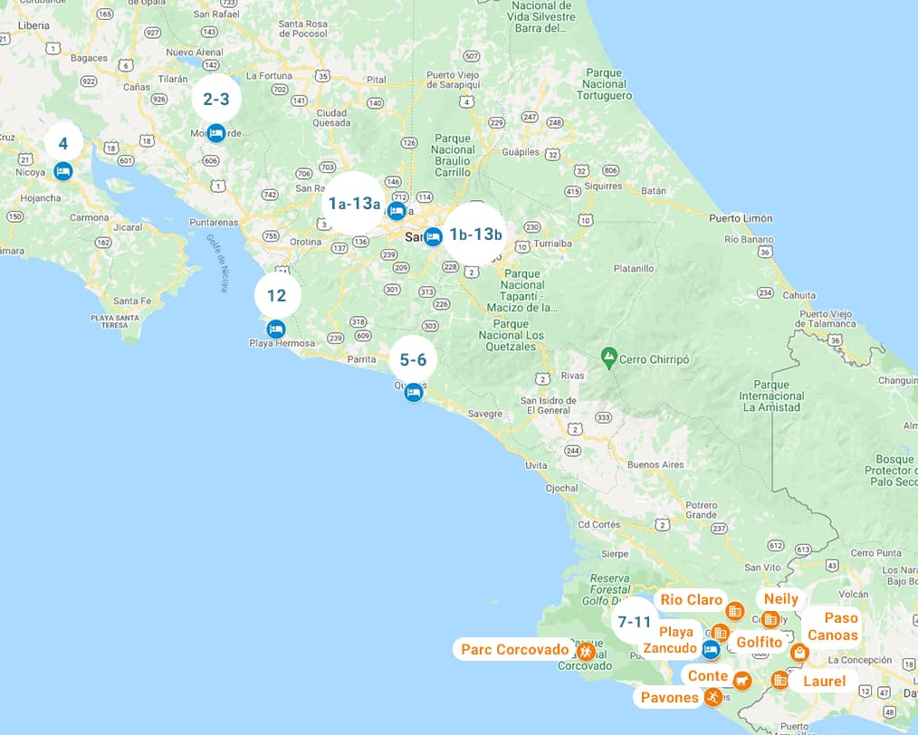 itinerarie Costa Rica